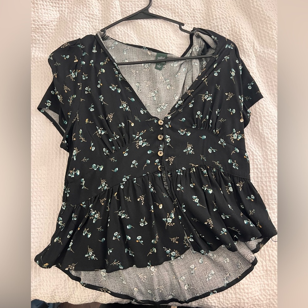 wild fable target button front top with slight frill